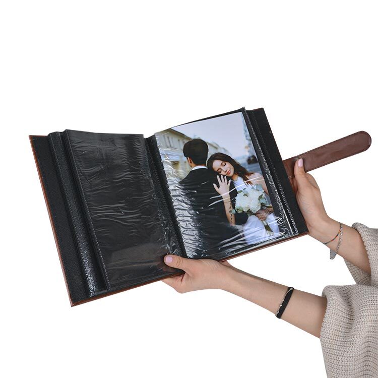 100'lük Deri Kahverengi Fotoğraf Albümü - 15x21cm - 6