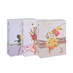 100'lük Kutulu Çiçek Desenli Fotoğraf Albümü - 10x15cm - NobbyStar