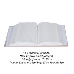 100'lük Kutulu Çiçek Desenli Fotoğraf Albümü - 10x15cm - NobbyStar (1)