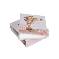 100'lük Kutulu Çiçek Desenli Fotoğraf Albümü - 10x15cm - 5