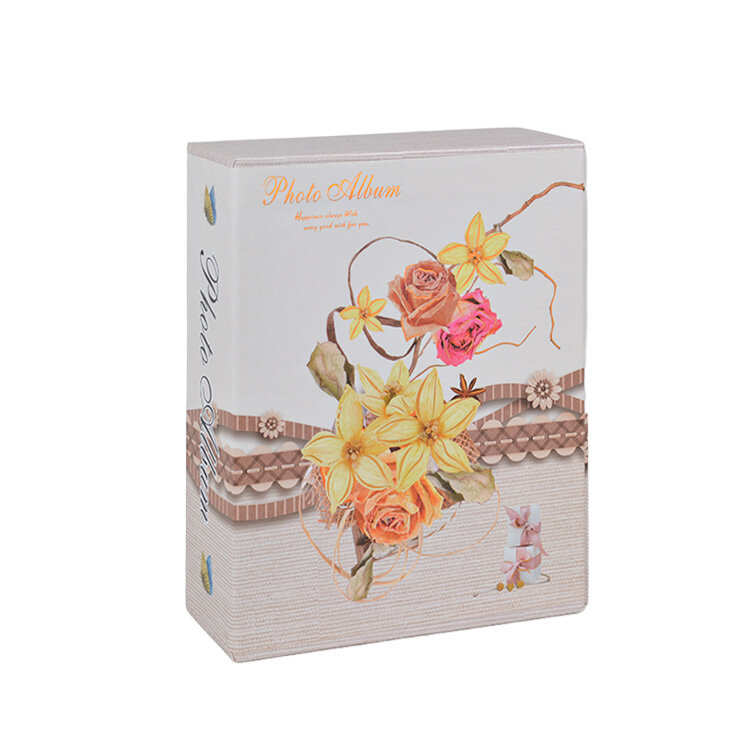 100'lük Kutulu Çiçek Desenli Fotoğraf Albümü - 10x15cm - 6