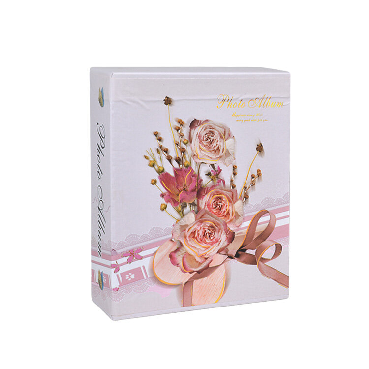 100'lük Kutulu Çiçek Desenli Fotoğraf Albümü - 10x15cm - 7