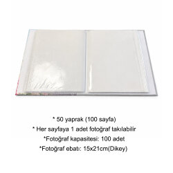 100'lük Renkli Desenli Promosyon Fotoğraf Albümü - 15x21cm - NobbyStar (1)