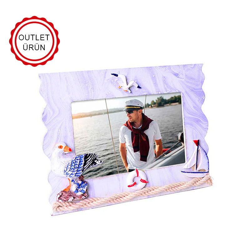 Ahşap Denizci Fotoğraf Çerçevesi - 10x15 cm - 1