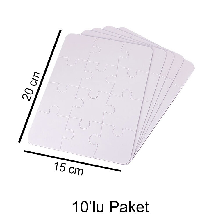 Süblimasyon Puzzle Magnet 15x20cm - 10'lu Paket - 1