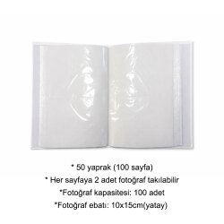 200'lük 10x15cm Deri Pencereli Fotoğraf Albümü - NobbyStar (1)