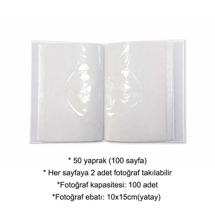 200'lük 10x15cm Deri Pencereli Fotoğraf Albümü - 2