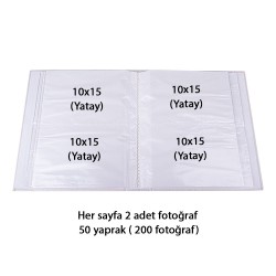 200'lük Dokulu 10x15 Fotoğraf Albümü - 2