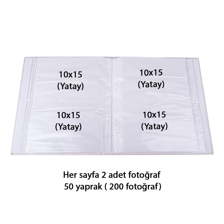 200'lük Dokulu 10x15 Fotoğraf Albümü - 2