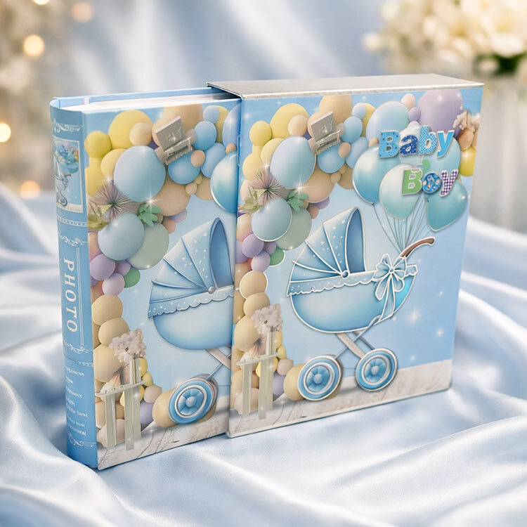 200'lük Kutulu 10x15cm Bebek Fotoğraf Albümü - Girl & Boy - 2