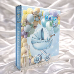 200'lük Kutulu 10x15cm Bebek Fotoğraf Albümü - Girl & Boy - 10