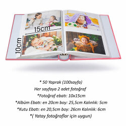 200'lük Kutulu 10x15cm Bebek Fotoğraf Albümü - Girl & Boy - 5