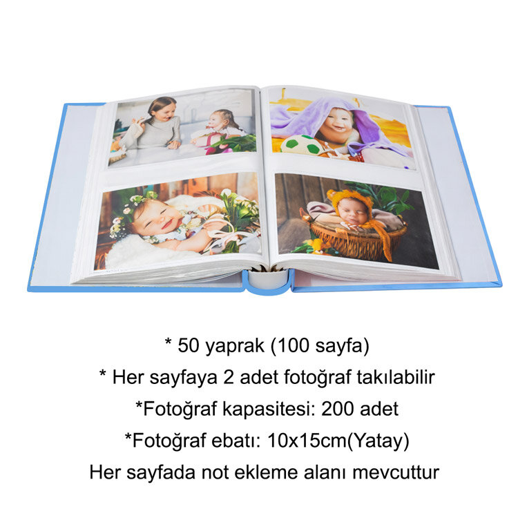 200'lük Kutulu Kız ve Erkek Bebek Fotoğraf Albümü - 10x15cm - 2