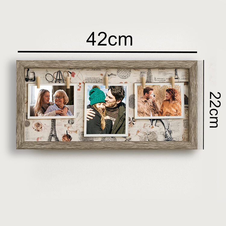 2'li Paket Ahşap İpli Fotoğraf Çerçevesi - 22x42cm - 2