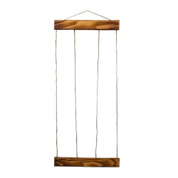 2'li Paket İpli Mandallı Ahşap Mini Duvar Çerçevesi - 25x57cm - 2