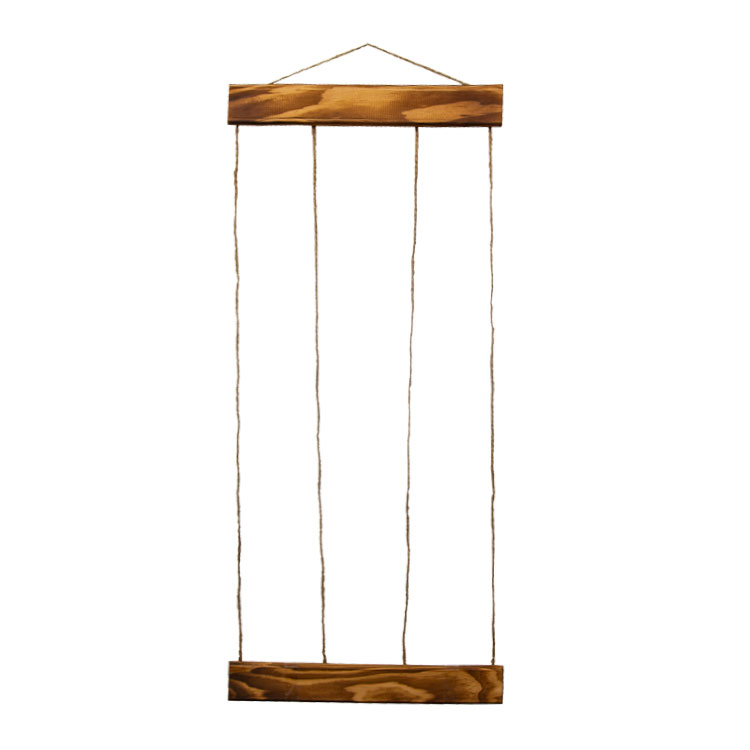 2'li Paket İpli Mandallı Ahşap Mini Duvar Çerçevesi - 25x57cm - 2