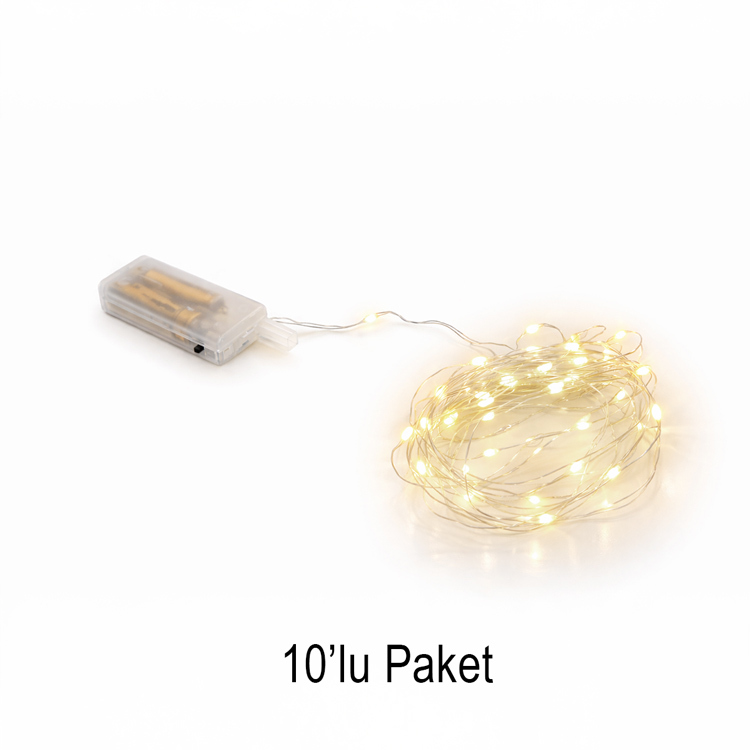  3 Metre Pilli Gün Işığı Peri Led - 10'lu Paket - 1