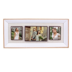 3 Piece Wooden DIY Magnetic Photo Frame 20x45 cm - Thumbnail
