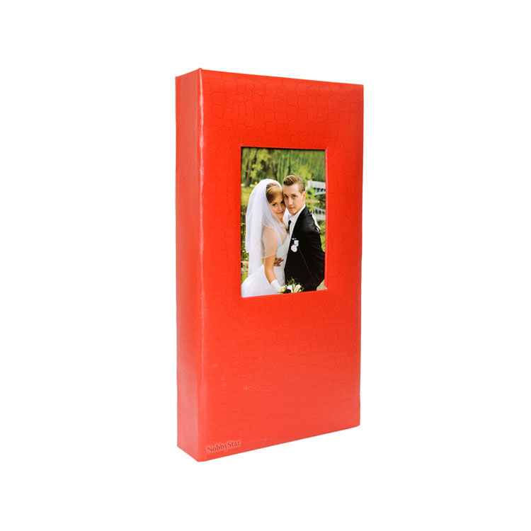 300'lük Pencereli Kırmızı Fotoğraf Albümü -10x15cm - 1