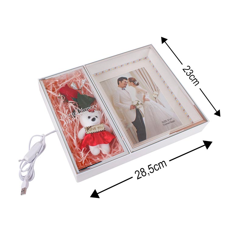 3D LED'li Ayıcık Fotoğraf Çerçevesi - 6