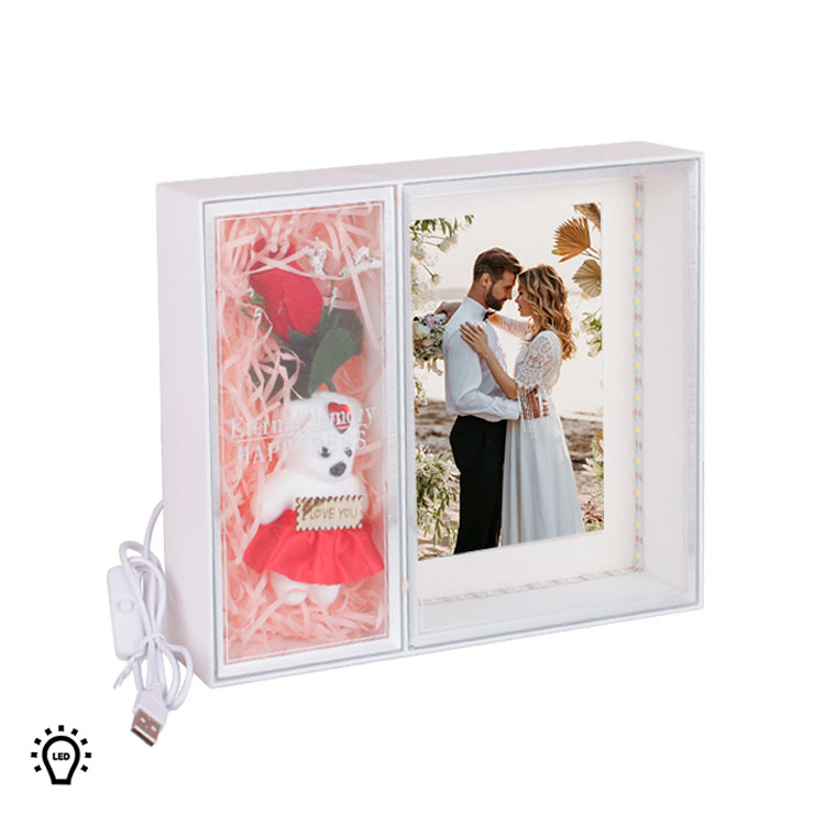 3D LED'li Ayıcık Fotoğraf Çerçevesi - 1