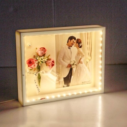 3D LED'li Çiçek Buketi Fotoğraf Çerçevesi - 2