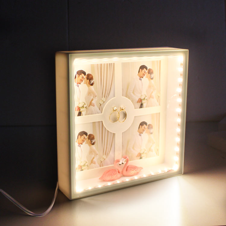 3D LED'li Kuğu Fotoğraf Çerçevesi - 2