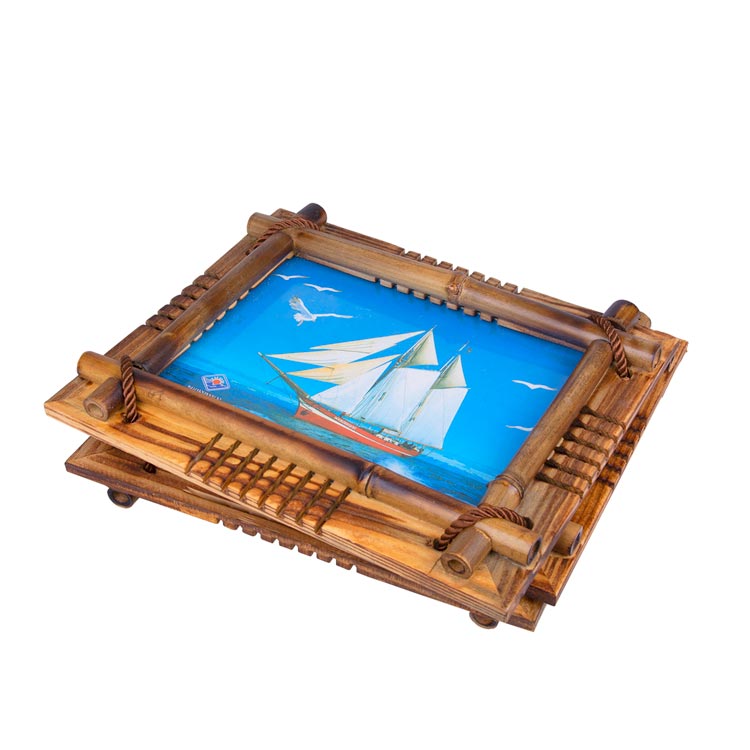 3'lü Bambu Fotoğraf Çerçevesi - 15x20cm - 2