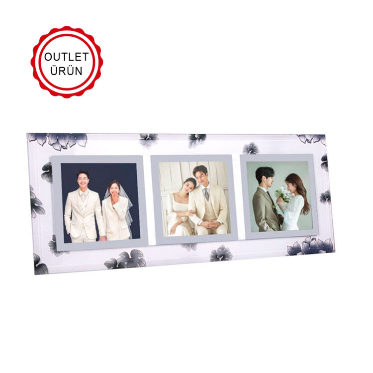 3'lü Cam Fotoğraf Çerçevesi - 1