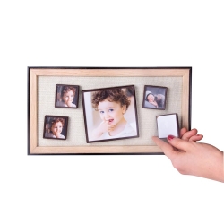 5 Piece Wooden DIY Magnetic Photo Frame 18x33 cm - Thumbnail