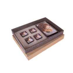 5 Piece Wooden DIY Magnetic Photo Frame 22x32 cm - Thumbnail