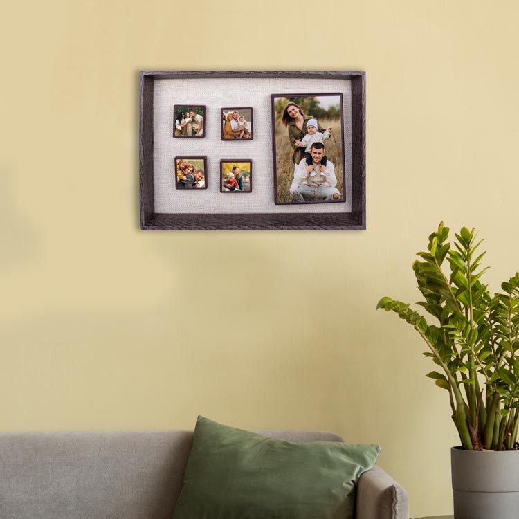 5 Piece Wooden DIY Magnetic Photo Frame 22x32 cm - 2