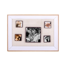 5 Piece Wooden DIY Magnetic Photo Frame 25x35 cm - Thumbnail