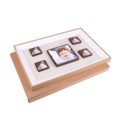 5 Piece Wooden DIY Magnetic Photo Frame 25x35 cm - Thumbnail