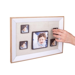 5 Piece Wooden DIY Magnetic Photo Frame 25x35 cm - Thumbnail
