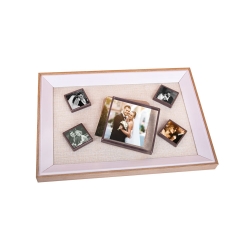 5 Piece Wooden DIY Magnetic Photo Frame 25x35 cm - Thumbnail