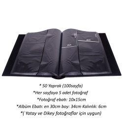 500'lük Deri Kahverengi Fotoğraf Albümü - 10x15cm - NobbyStar (1)