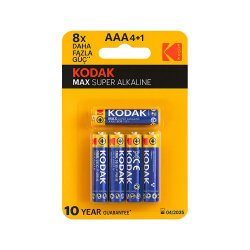 5'li Kodak 8X Max Super Alkaline İnce Kalem Pil - AAA4+1 - Kodak