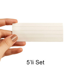 5'li Paket Yapışkanlı Sök Tak Çift Taraflı Bant - 8x129mm - NobbyStar