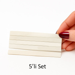 5'li Paket Yapışkanlı Sök Tak Çift Taraflı Mini Bant - 6x76mm - NobbyStar