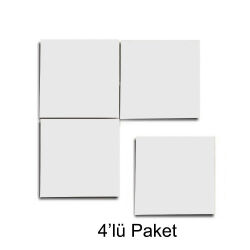 5x5cm Süblimasyon Kare Seramik Magnet - 4'lü Paket - 1