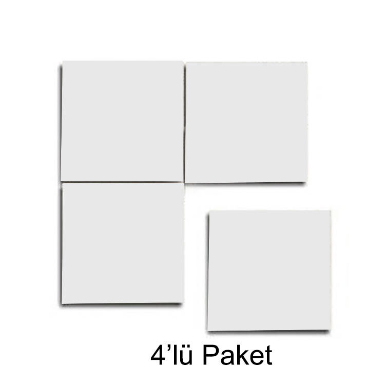 5x5cm Süblimasyon Kare Seramik Magnet - 4'lü Paket - 1