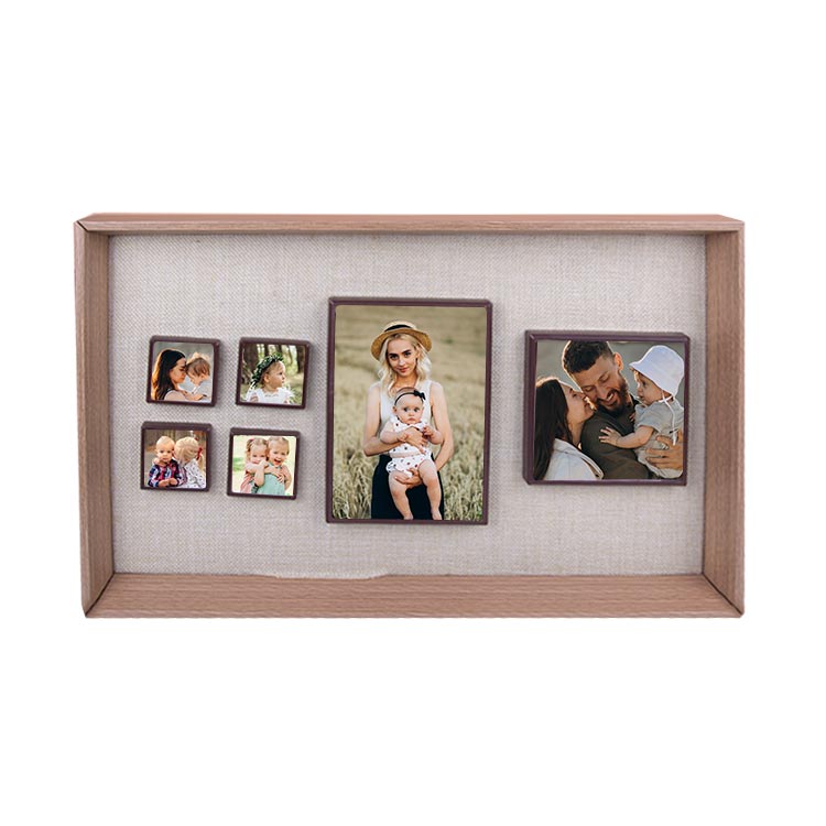 6 Piece Wooden DIY Magnetic Photo Frame 27x42 cm