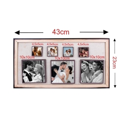 7 Piece Wooden DIY Magnetic Photo Frame - Thumbnail