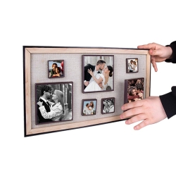 7 Piece Wooden DIY Magnetic Photo Frame - Thumbnail