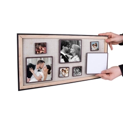 7 Piece Wooden DIY Magnetic Photo Frame - 4