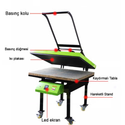 80x100cm Düz Isı Transfer Baskı Makinesi - 3