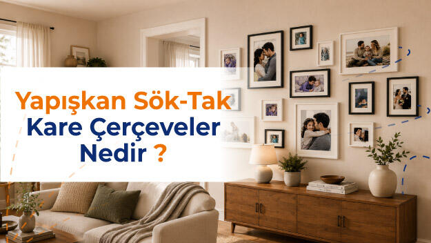 Yapışan Sök-Tak Kare Çerçeveler Nedir?