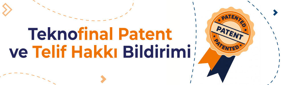 Patent ve Telif Hakkı Bildirimi