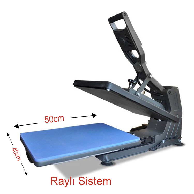 Yarı Otomatik Hidrolik Düz Isı Transfer Baskı Makinesi - 40x50cm - 2